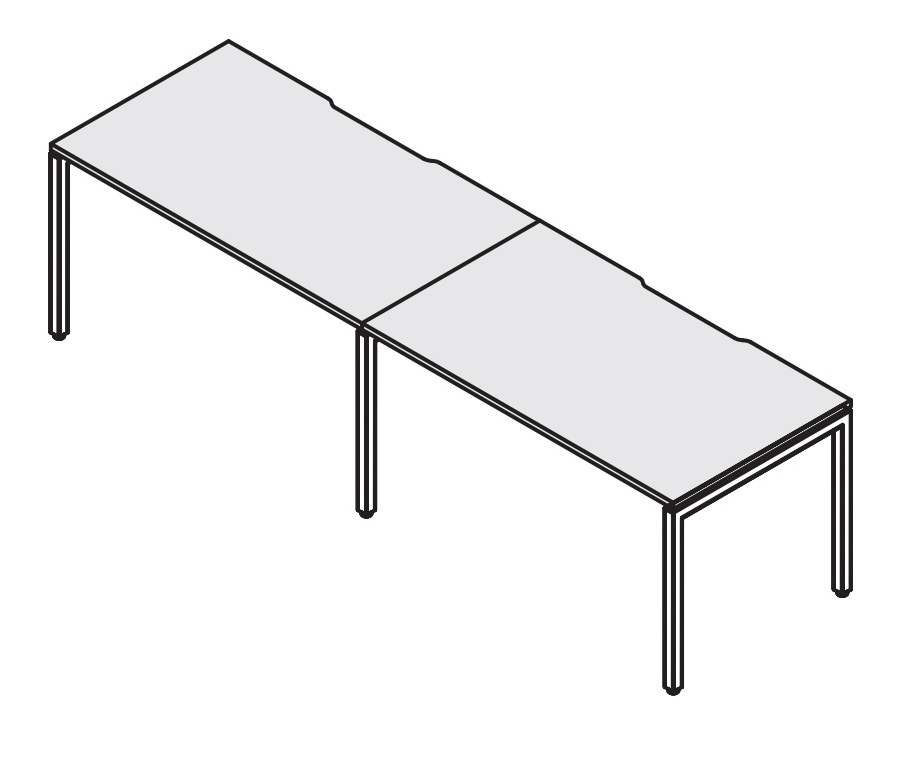 Двойная группа столов с вырезами RP-2.2(x2)+F-34